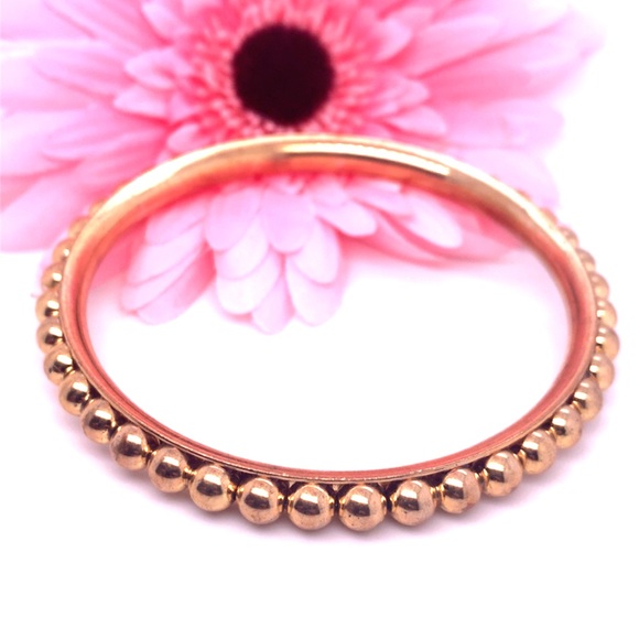 Large Gold Tone Beaded Bracelet - Picture 4 of 5